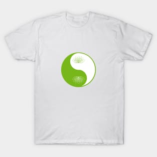 Yin Yang Lotus Blossom (Tea Green) T-Shirt